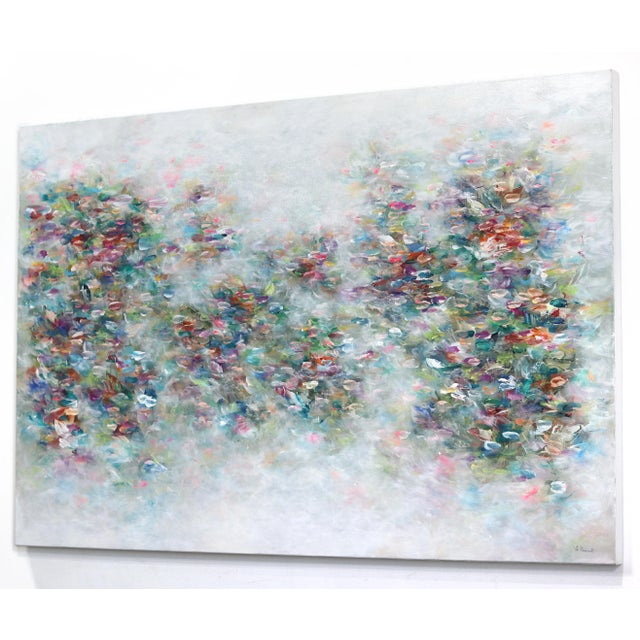 Nympheas De Mon Coeur - Soft Abstract Floral Landscape Painting Original Artwork by Vé Boisvert For Sale In Los Angeles - Image 6 of 9