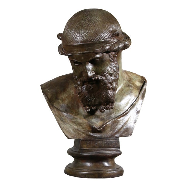 Bust of Plato, 21st Century, Bronze For Sale