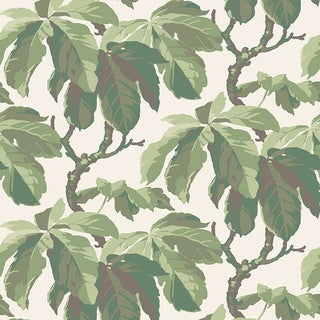 SAMPLE - Boråstapeter Kastanj Wallpaper In Leaf For Sale