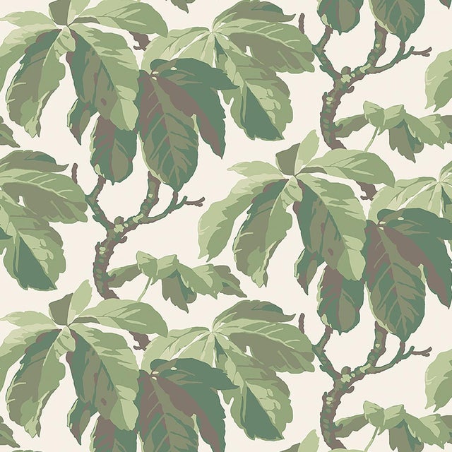 SAMPLE - Boråstapeter Kastanj Wallpaper In Leaf For Sale
