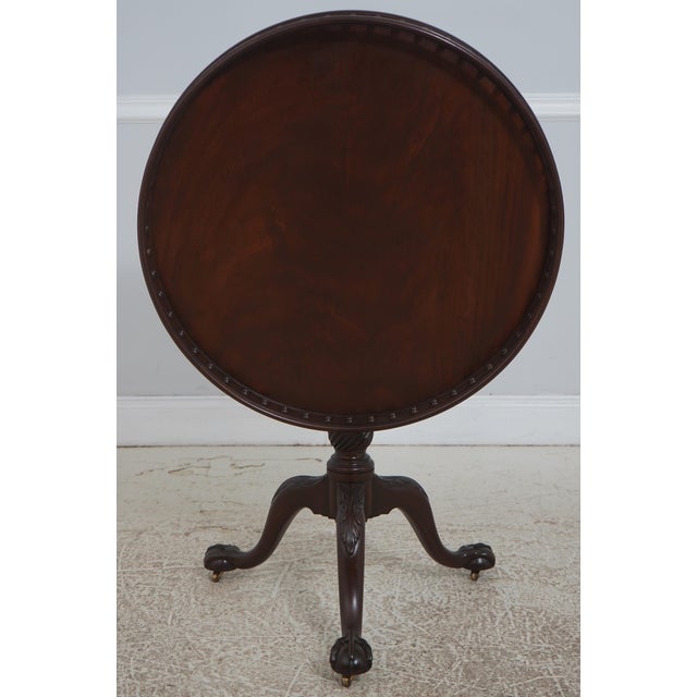 Age: Approx: 30 Years Old Details: Mahogany Ball & Claw Feet w. Casters Gallery Top Fine Carved Details High Quality...