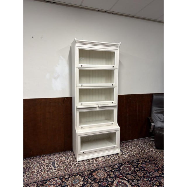 English White Bookcase from Globe Wernicke For Sale - Image 12 of 12