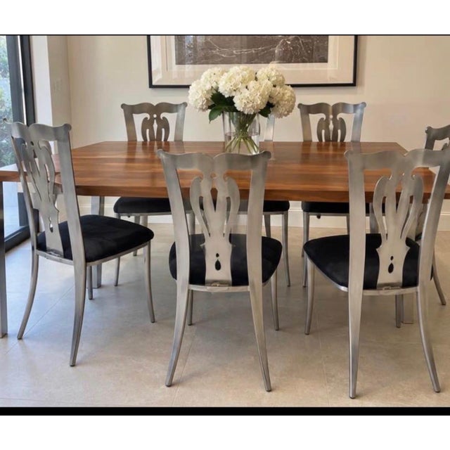 DIA - Design Institute America Vintage Design Institute of America (Dia) Chrome Dining Chairs – Set of 6 For Sale - Image 4 of 7