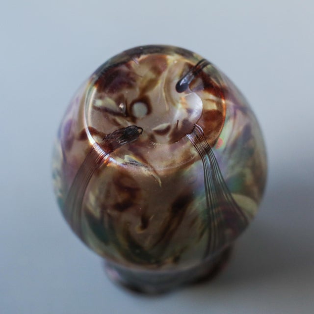 Antique Bohemian Iridescent Art Glass Vase C. 1900 For Sale - Image 14 of 15