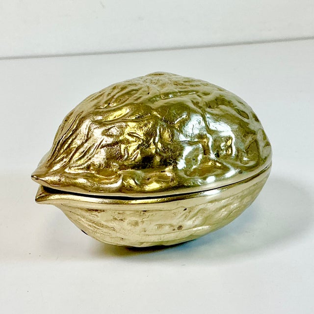 Brass Mid-Century Italian Boho Chic Trompe L’Oeil Walnut Brass Nutcracker. For Sale - Image 8 of 16