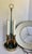 Vintage French Empire Revival Blue Tole and Brass Bouillotte Lamp For Sale - Image 11 of 14