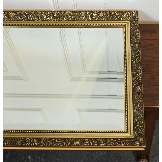 Vintage Gold Ornate Wall Mirror with Carved Details For Sale - Image 11 of 12