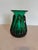 1980s Chet Cole Usa Hand Blown Abstract Forest Green Vase For Sale - Image 4 of 7