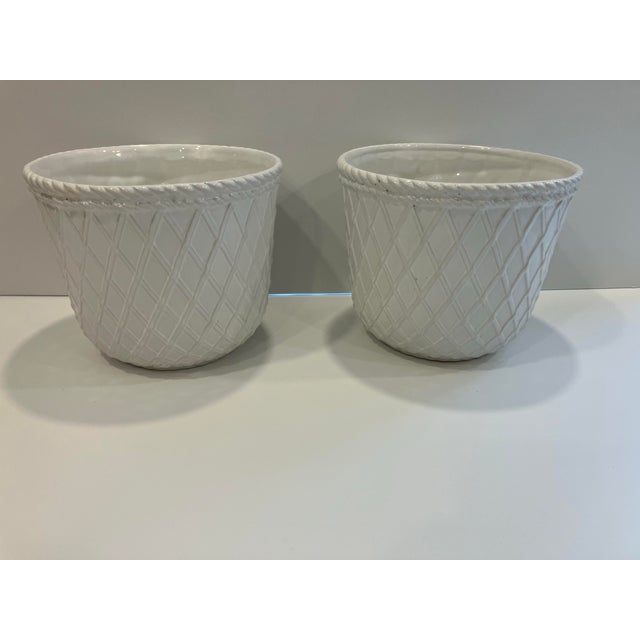 Ceramic 1970s Pair of Ceramic Jardineres For Sale - Image 7 of 8