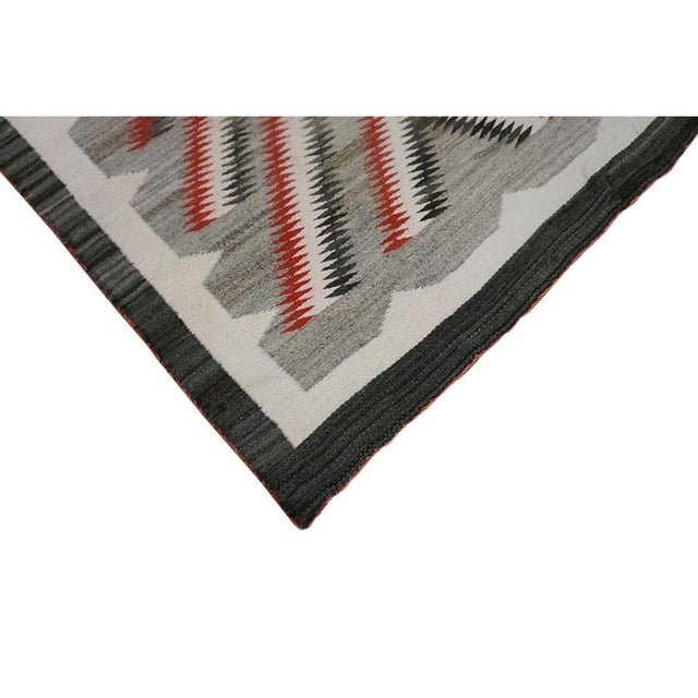 Native American 1920s Antique Artistic Tribal Geometric Flatweave Native American Navajo Rug For Sale - Image 3 of 9