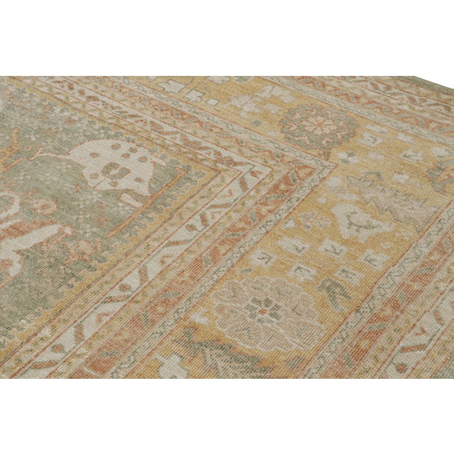 Rug & Kilim Rug & Kilim’s Oushak Style Rug in Teal Green With All Over Floral Patterns For Sale - Image 4 of 7