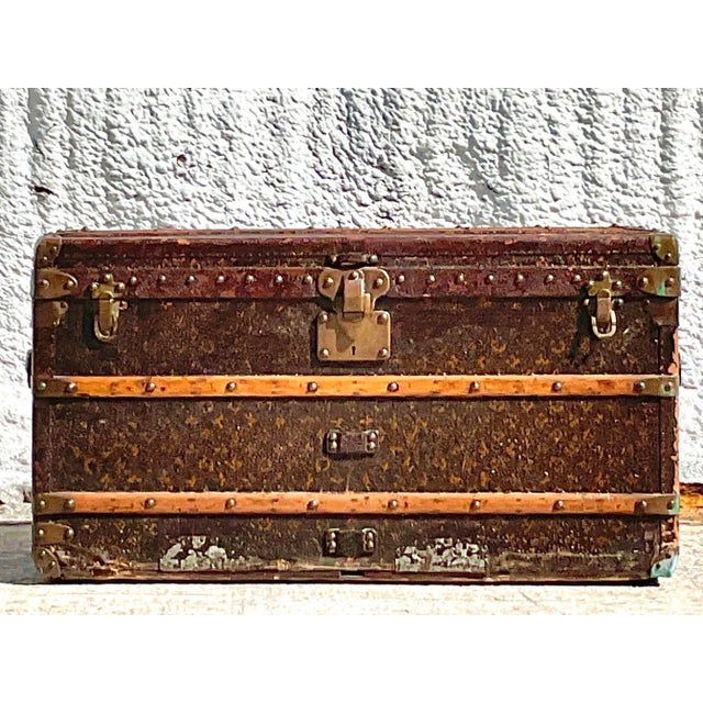 Vintage Boho Louis Vuitton Steamer Trunk For Sale - Image 13 of 13