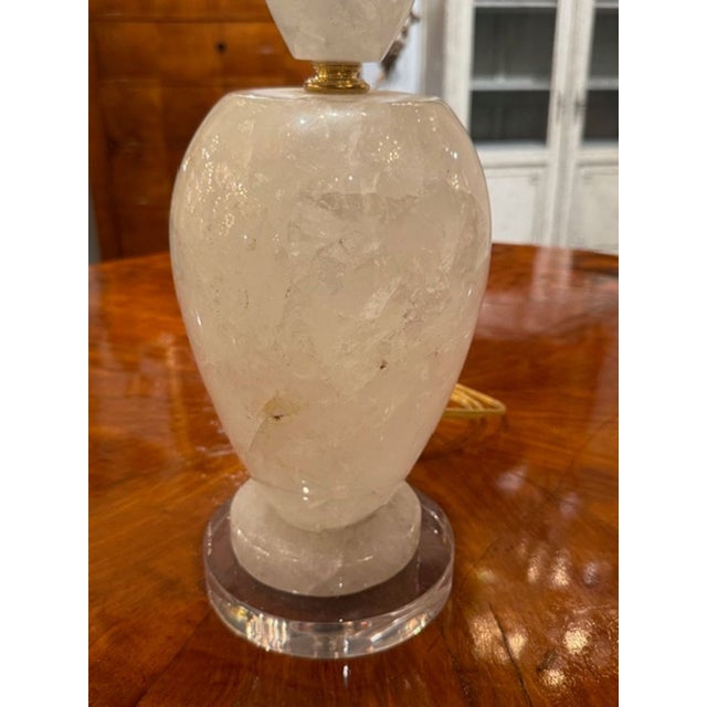 Early 21st Century Polished Rock Crystal Lamp From Brazil For Sale - Image 5 of 6