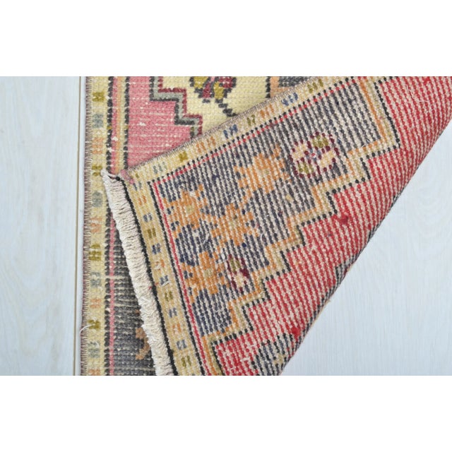 1960s Natural Boho Chic Decor Floor Rug For Sale - Image 5 of 6