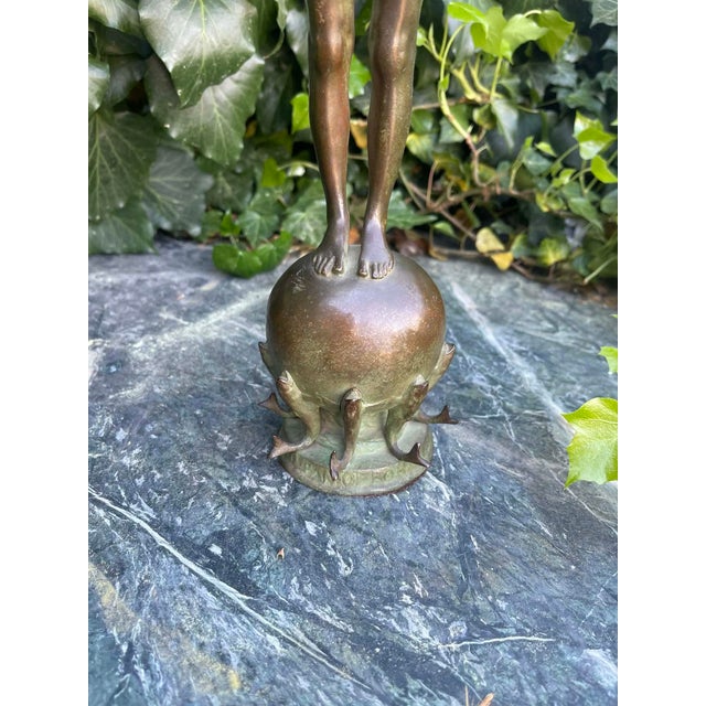 Metal Antique Bronze Sculpture “Pan of Rohallion” by Frederick William MacMonnies (1890) For Sale - Image 7 of 17