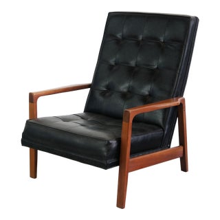 Stately Highback Lounge Chair Attributed to Milo Baughman, USA For Sale