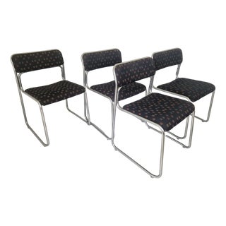 Se09 Chairs with Tubular Frames attributed to Walter Antonis for Spectrum, 1960s, Set of 4 For Sale