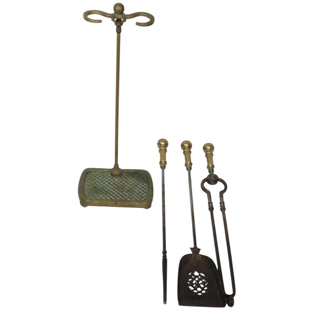 Antique Fireplace Tool Set For Sale - Image 10 of 12