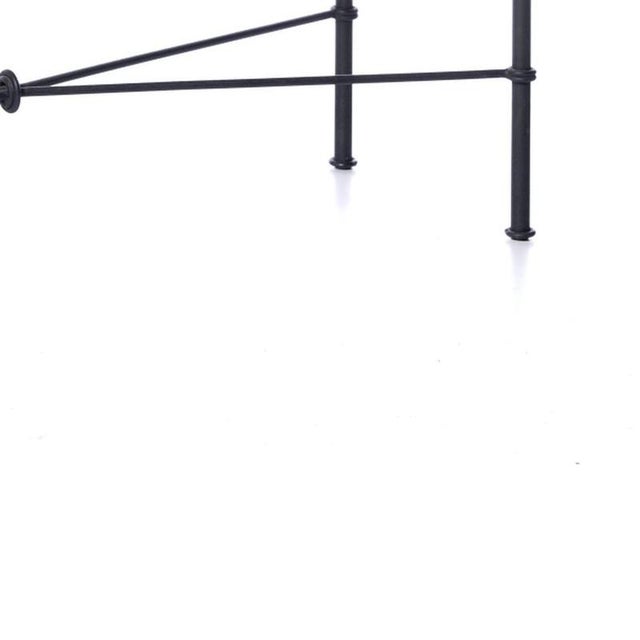 Iron Console Table with Glass Top For Sale - Image 5 of 6