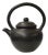 1980s Chinese Handmade Dark Brown Zisha Clay Arch Handle Display Teapot Art For Sale