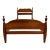 Vintage Twin Size Federal Style Empire Style American Tiger Maple Bed For Sale