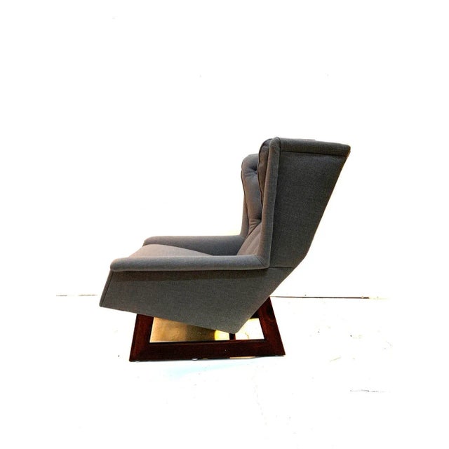 Mid-Century Modern Mid Century Adrian Pearsall for Craft Associates Wingback Chair With Sculptural Walnut Base For Sale - Image 3 of 7