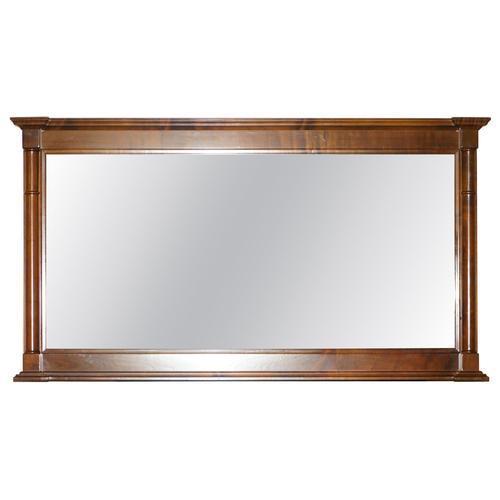 Empire Cherry Wood Wall Mirror from Grange, France For Sale - Image 12 of 12