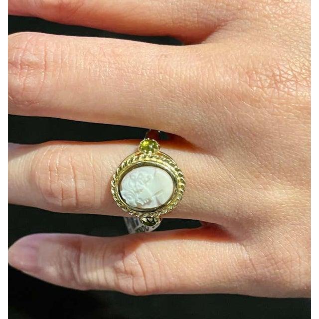 14 Karat Yellow Gold Cameo Ring With Stones For Sale - Image 9 of 11