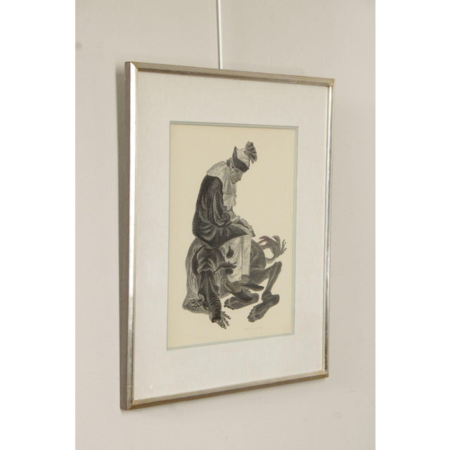 Illustration Oliver Grimley Whimsical Clown Pen and Ink Drawing For Sale - Image 3 of 12