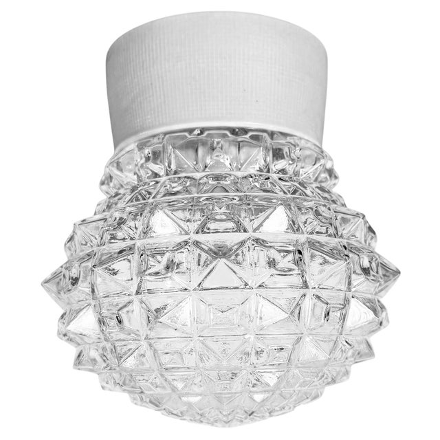 Vintage White Porcelain Ceiling Light, 1970s For Sale - Image 14 of 14