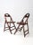Antique Wooden Folding Chairs Pair For Sale - Image 6 of 13