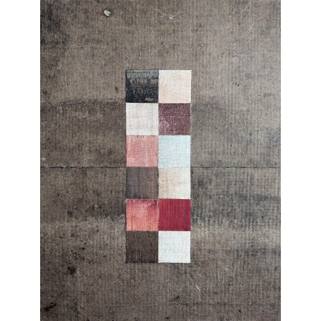 2026 Contemporary 'Geometric Collage 12 Squares' Original Mini Mixed Media Painting by British Artist Dave Boyd, Framed For Sale - Image 9 of 10