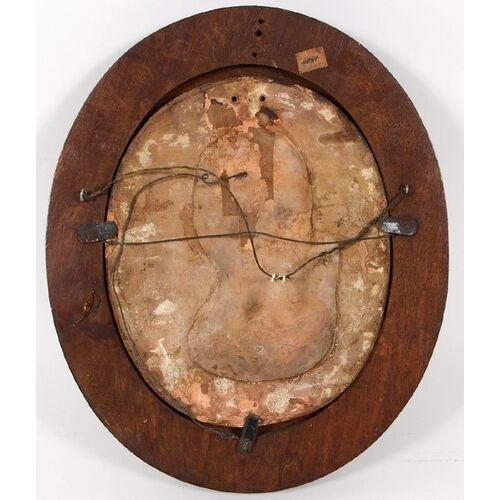 18th Century Antique 18th-C. Oval Terracotta Portrait Plaque For Sale - Image 5 of 5