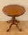 Elegant Spanish side table dating from the mid-20th century, crafted in wood and featuring a beautifully shaped scalloped...