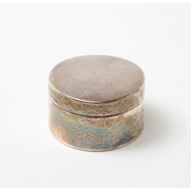 Victorian Vintage Tiffany & Co. Silver Oval Pillbox For Sale - Image 3 of 8