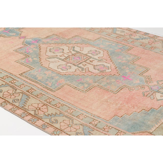 Bohemian Vintage Turkish Area Rug, Hand-Knotted Wool, Traditional Anatolian Motifs For Sale - Image 4 of 8