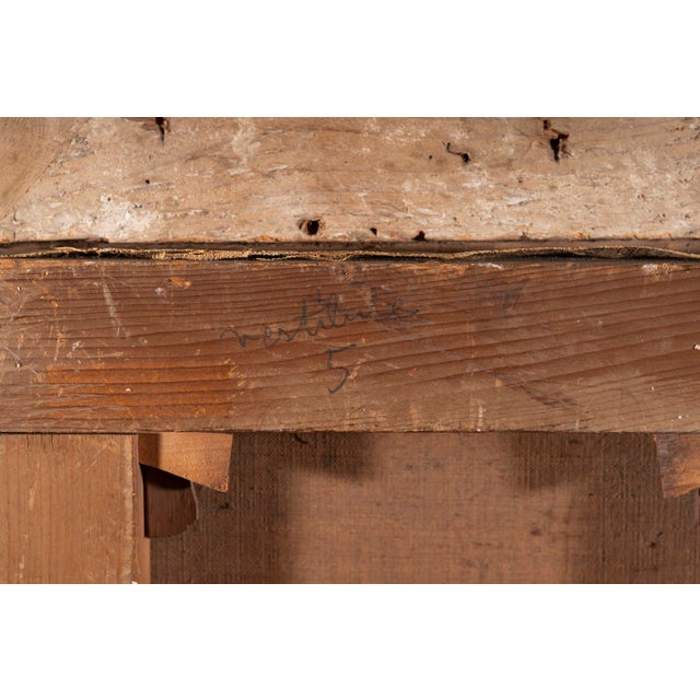 Unknown, Portrait of a Young Lady in Blue Empire Dress, 1800s, Oil on Canvas For Sale - Image 10 of 14