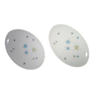 1960s Stunning Pair of Franciscan 15”,"Starburst", Platters - a Pair For Sale