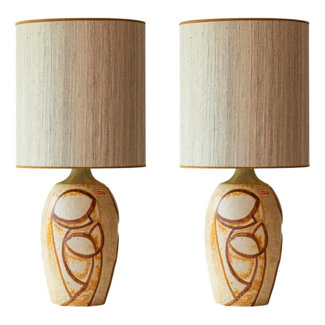 Ceramic Table Lamp attributed to Noomi Backhausen for Søholm, Denmark, 1960s For Sale