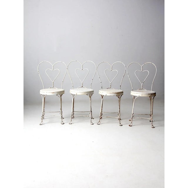 Vintage Ice Cream Parlor Chairs Set of 4 For Sale - Image 10 of 10