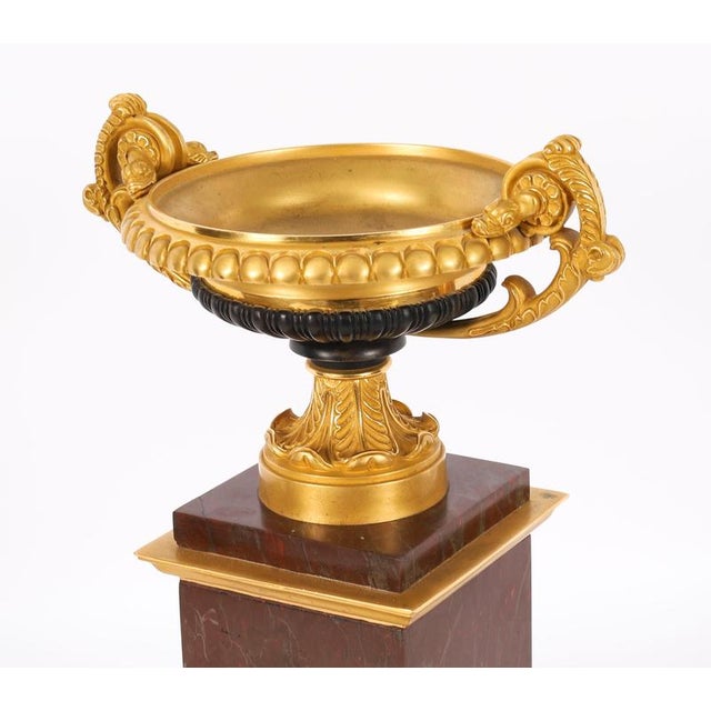 Antique French Grand Tour Ormolu, Bronze and Marble Tazzas, 19th Century, Set of 2 For Sale - Image 9 of 16