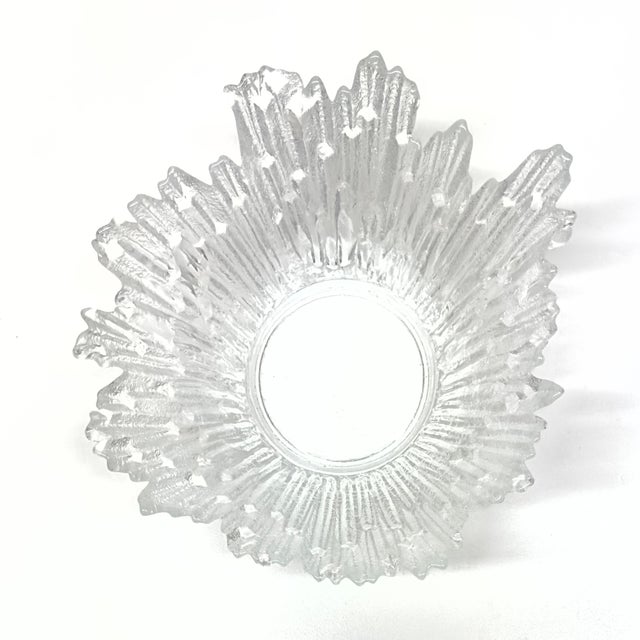 Northern Lights Revontulet Ice Glass Bowl by Tauna Wirrkala for Humppila Finland 1970s For Sale - Image 4 of 7