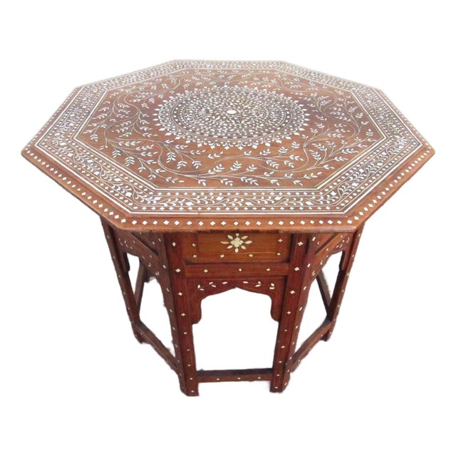 Antique Anglo Indian Inlaid Table For Sale
