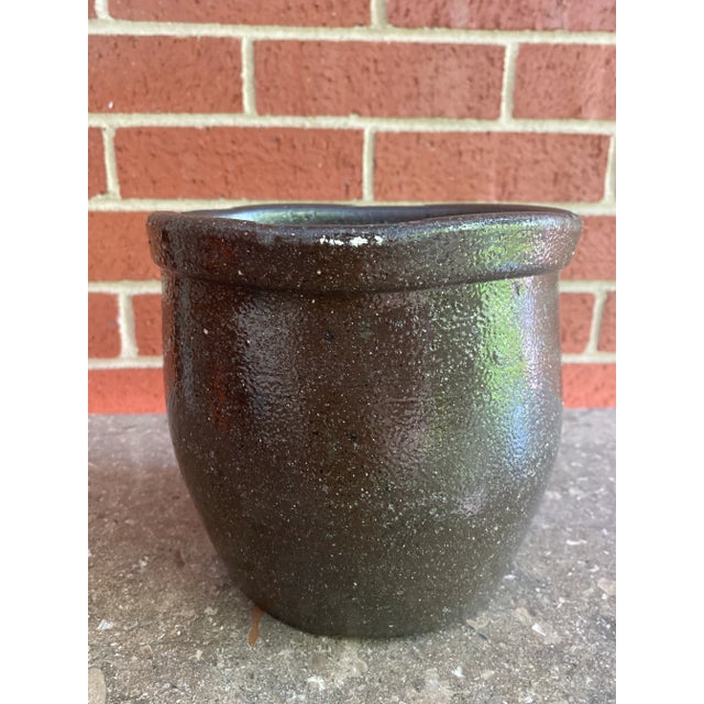 American 19th Century Brown Salt Glazed Crock For Sale - Image 3 of 11