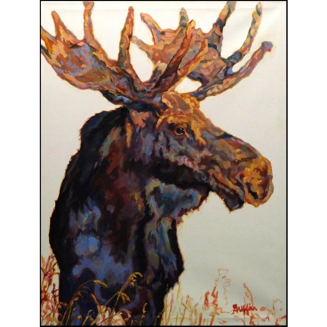 Patricia Griffin "Modifer" Animal Portrait Oil Painting For Sale In Denver - Image 6 of 6