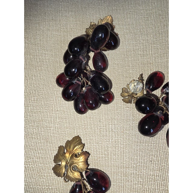 Four Antique Purple Glass Grape Clusters For Sale - Image 9 of 12