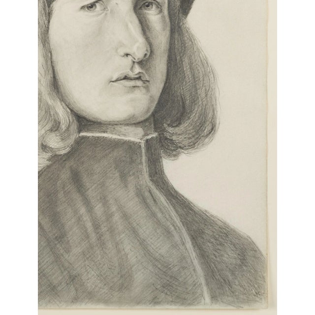 H. Kestner, Portrait of a Young Man, 1830, Pencil For Sale - Image 4 of 6