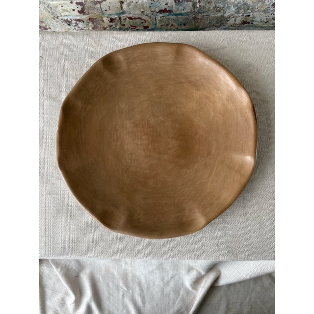 2020s Puebla Round Serving Tray (Natural) For Sale - Image 5 of 7