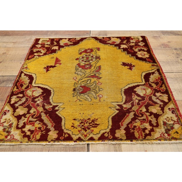 Textile Vintage Turkish Yastik Rug - 02'00 X 02'02 For Sale - Image 7 of 8