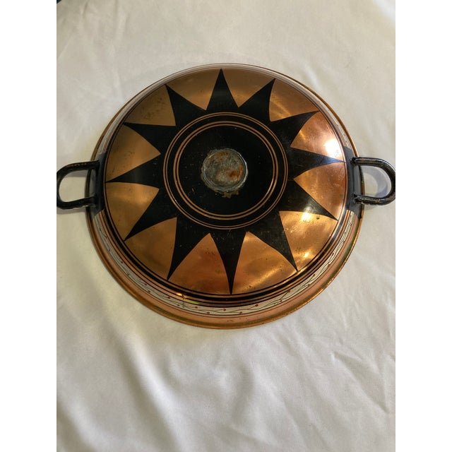 Vintage Greek Key Copper Plate With Classical Chariot Motif For Sale - Image 14 of 16